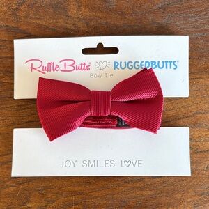 Ruffle Butts Vibrant Red Bow Tie for Kids